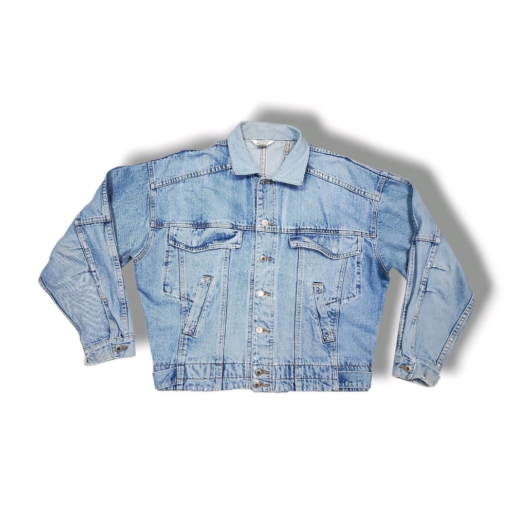 Vintage Nuovo‎ Industrial Boxy Loose Street 90s Denim Jean Jacket Men's S